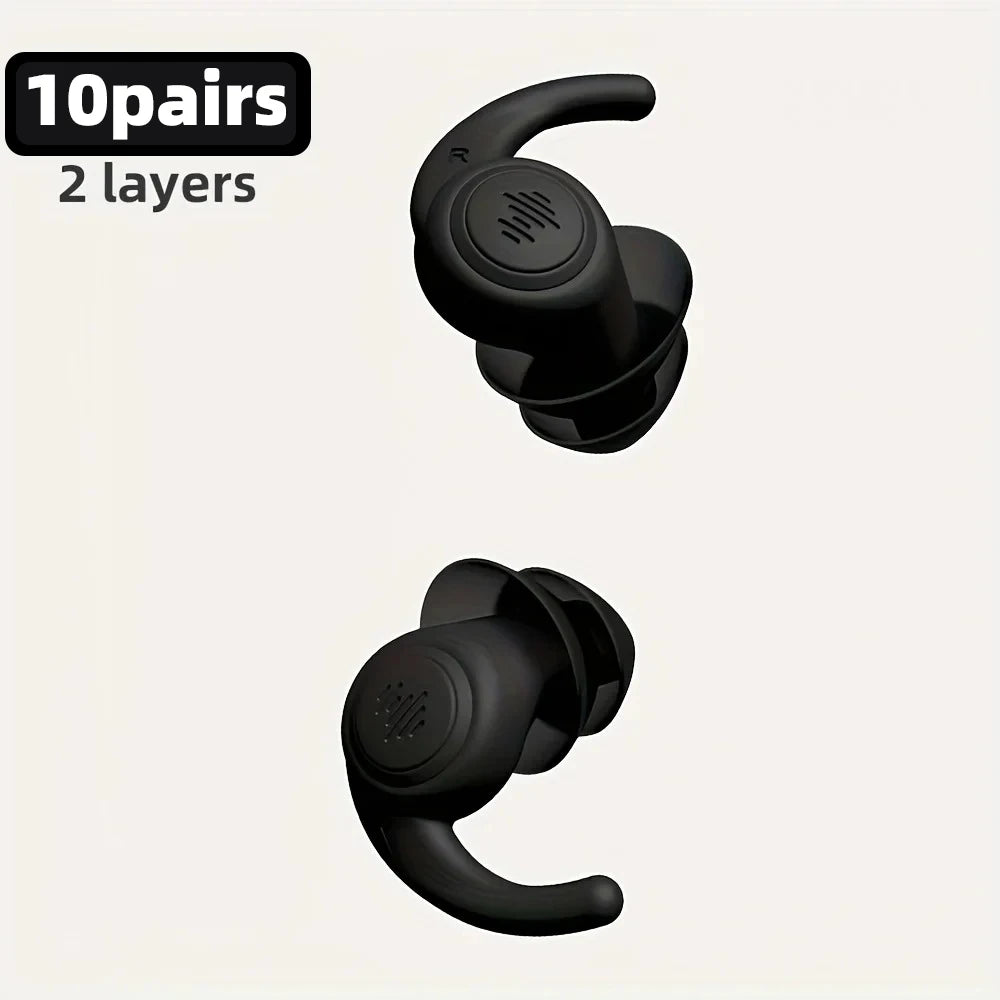 HUAK 1 Pair Soft Silicone Earplugs Noise Cancelling