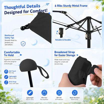 VATERA™ Mini Umbrella with UV Sun Protection
