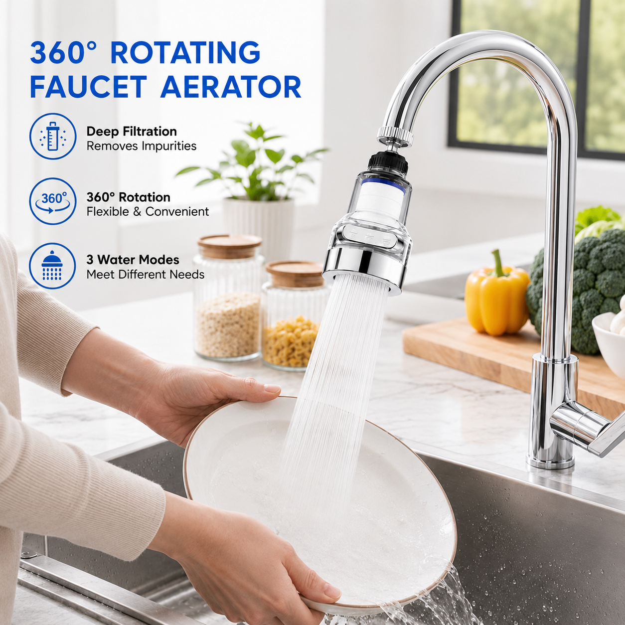 VATERA™ Rotating Faucet Aerator Filter