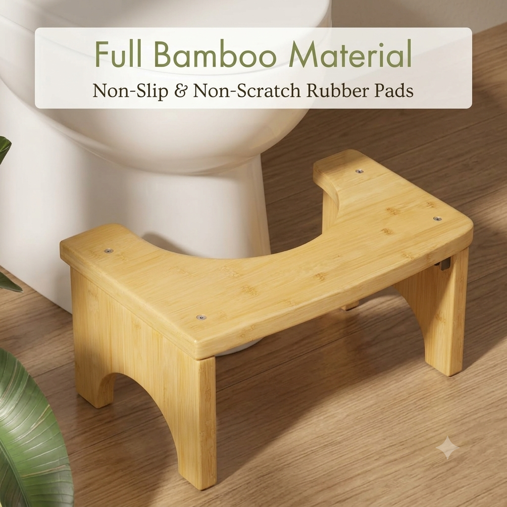 VATERA™ Bamboo Toilet Stool