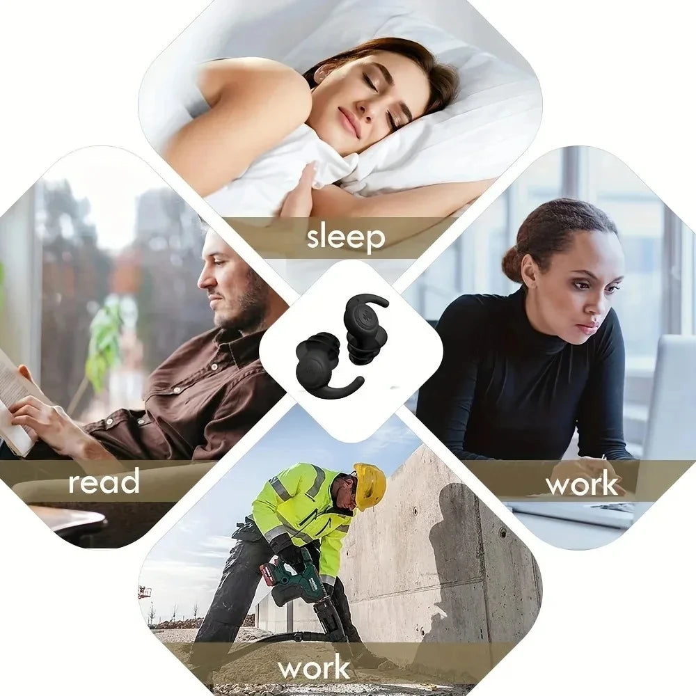 HUAK 1 Pair Soft Silicone Earplugs Noise Cancelling