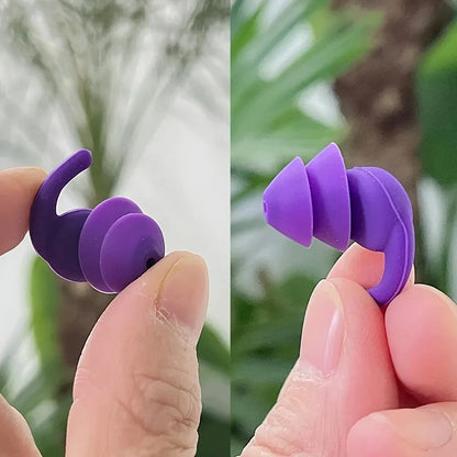HUAK 1 Pair Soft Silicone Earplugs Noise Cancelling