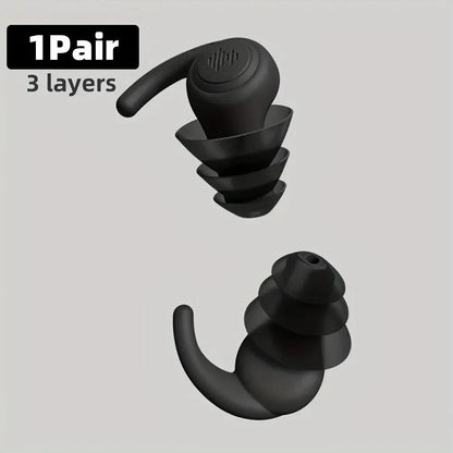 HUAK 1 Pair Soft Silicone Earplugs Noise Cancelling